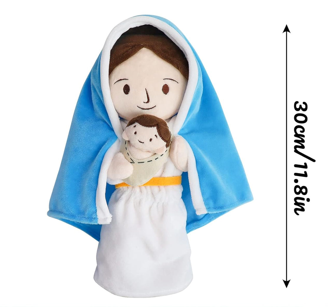 Virgin Marry and baby Jesus plush doll