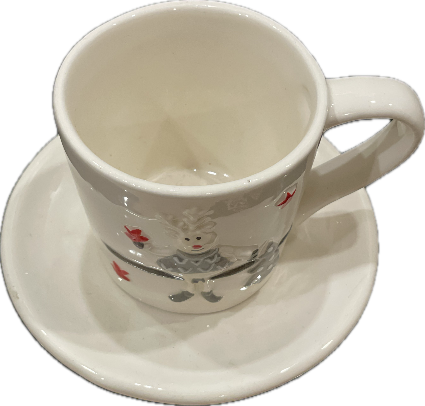 Christmas Reindeer Mug & Saucer Set for Kids