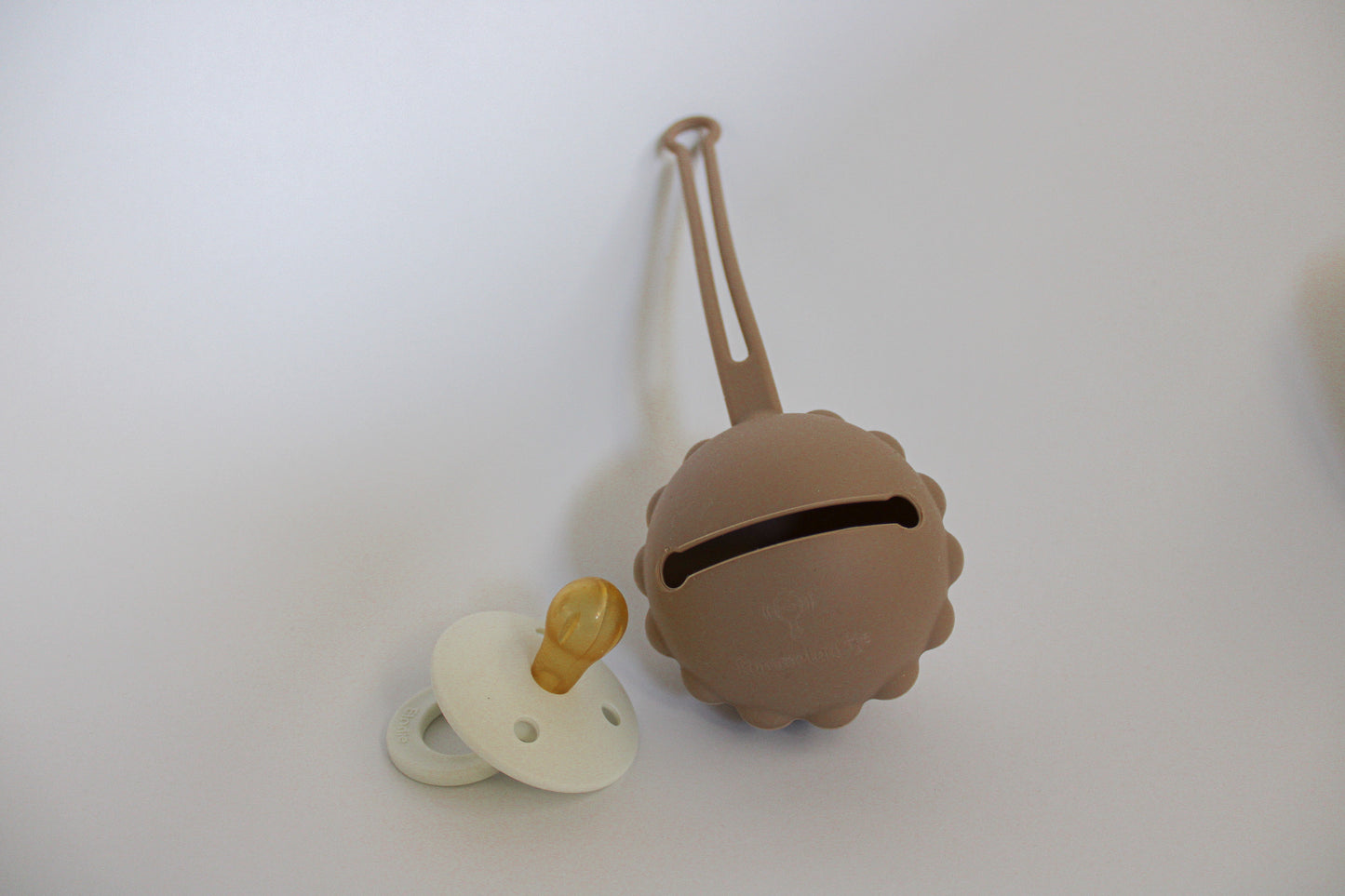 Silicone Pacifier Case, Little Lion - Sand