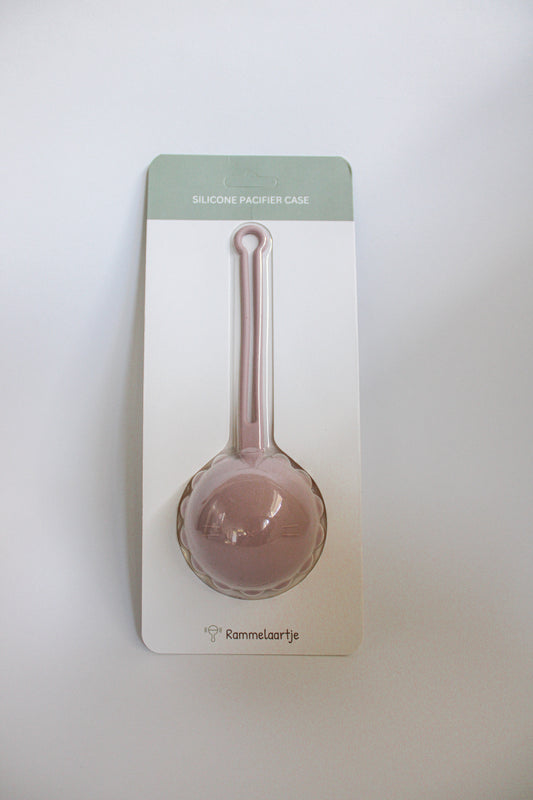 Silicone Pacifier Case, Little Lion - Powder Pink