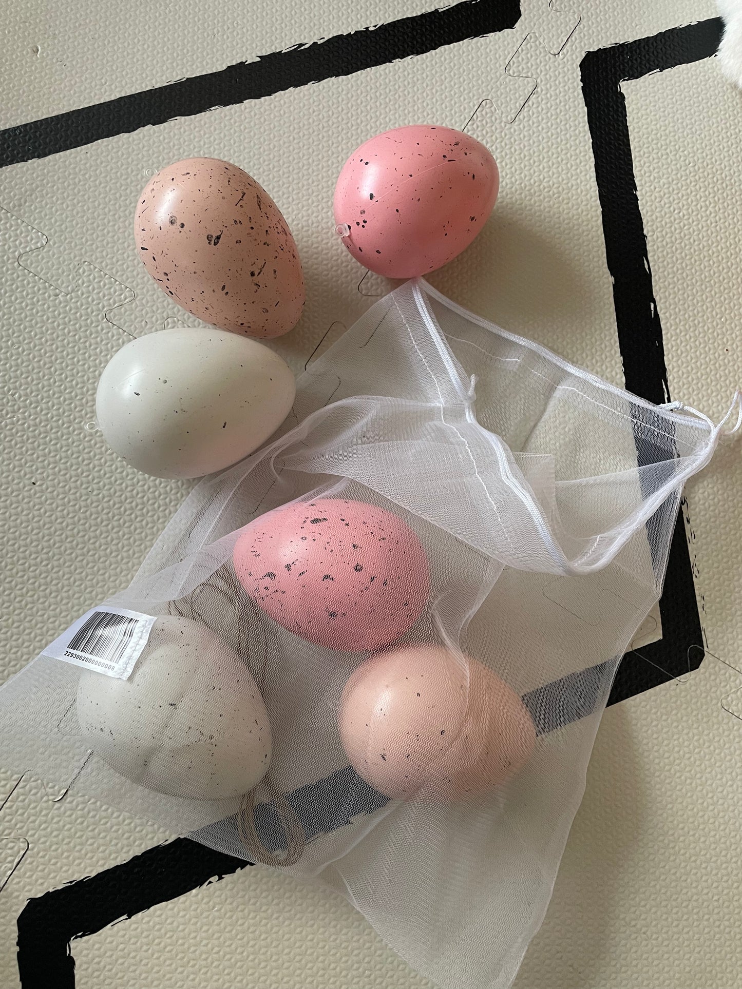 Jumbo Eggs – set of 6 in a carry bag - Rosa