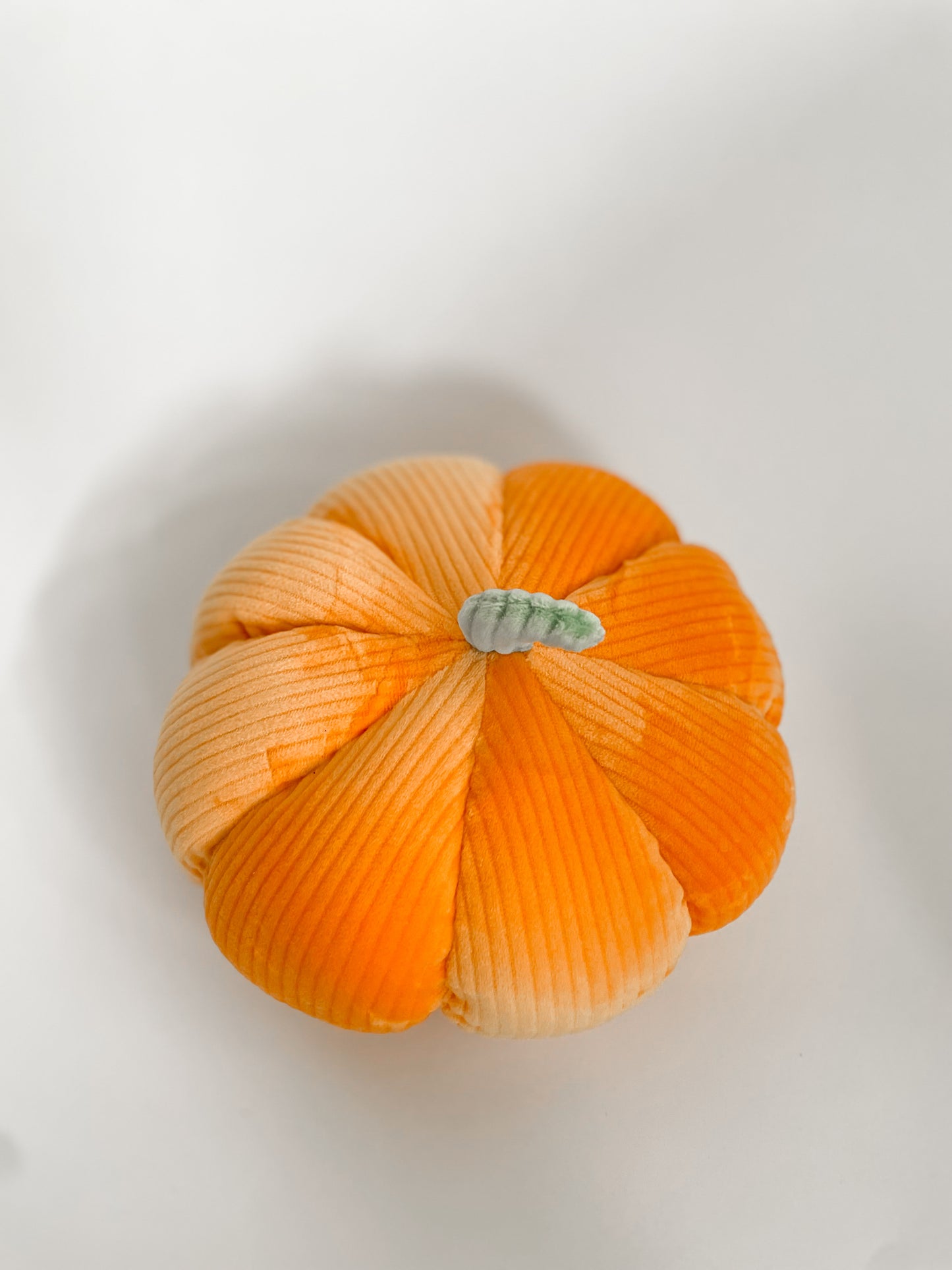 Pumpkin Shaped Pillow - Orange Velour cord 18cm