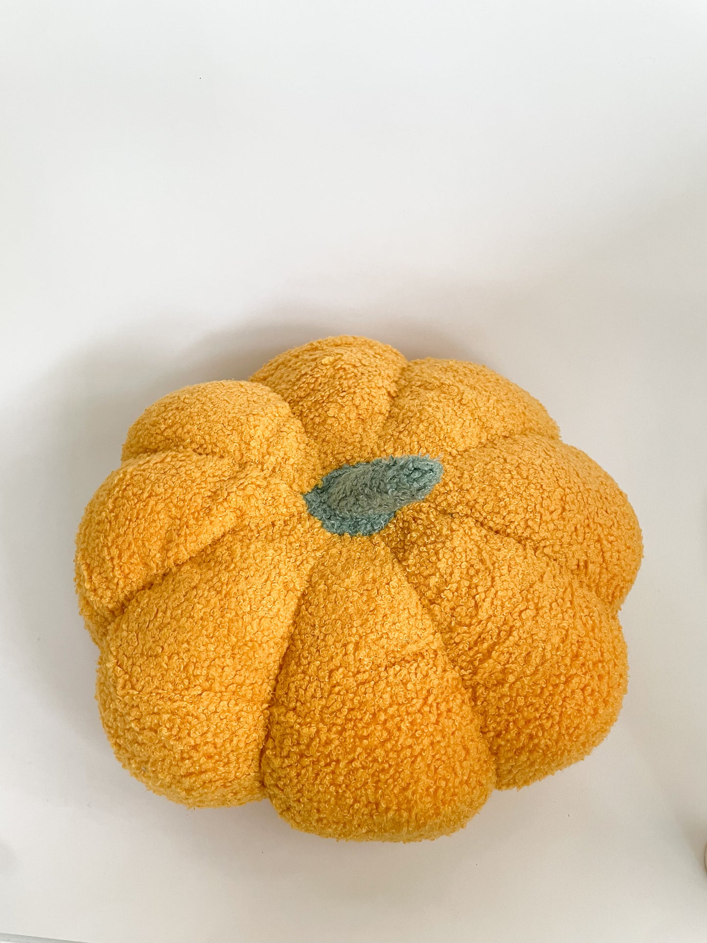 Pumpkin Shaped Pillow - Sherpa Orange 30cm