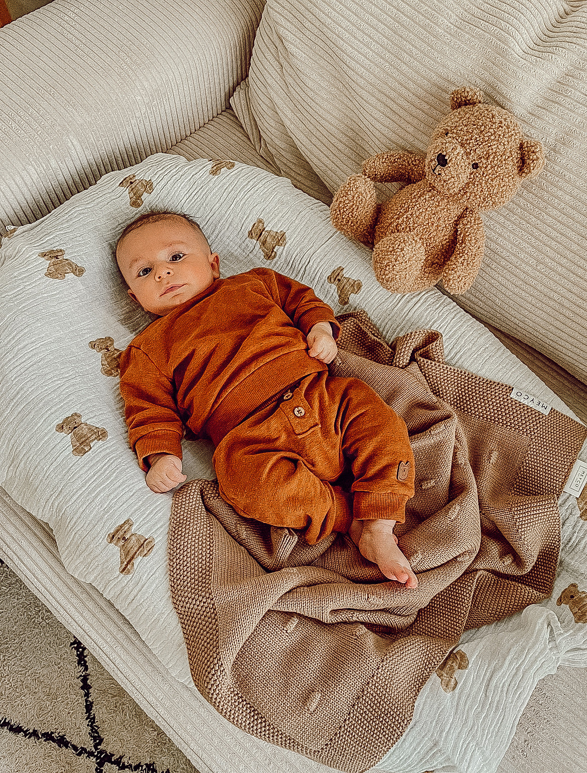 Swaddle Muslin 115x115cm - Teddy Bear - 2 Pack