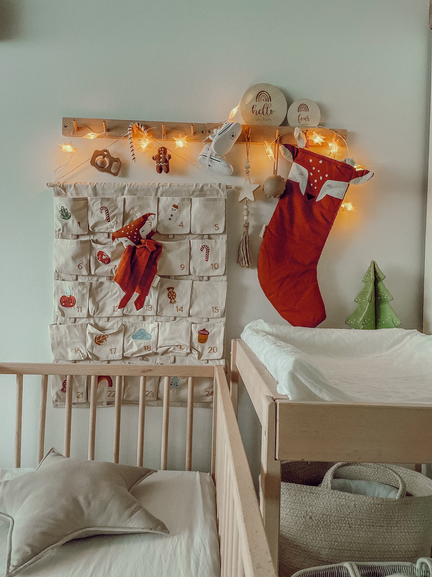 LED paper star fairy-lights 10 pcs, battery operated