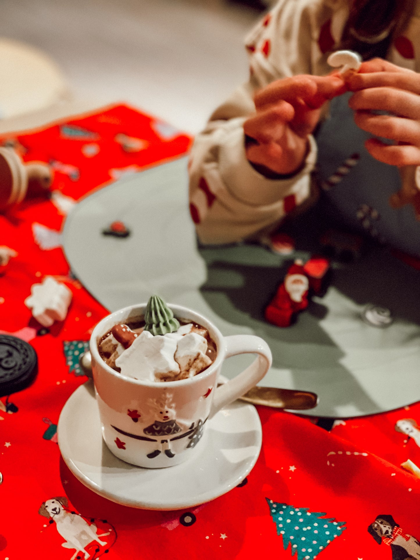 Christmas Reindeer Mug & Saucer Set for Kids