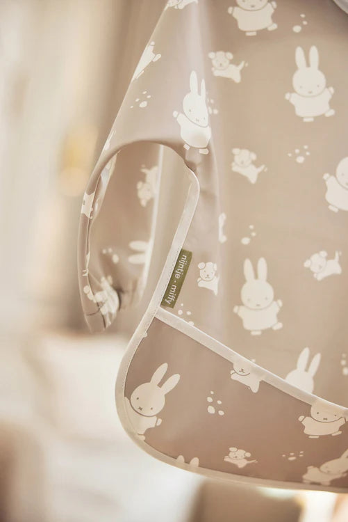 Bib Waterproof with Sleeves Miffy & Snuffy - Olive Green