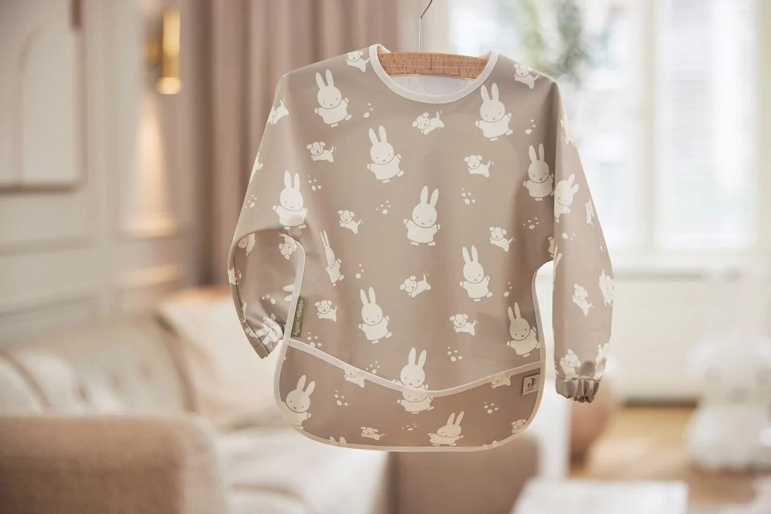 Bib Waterproof with Sleeves Miffy & Snuffy - Olive Green