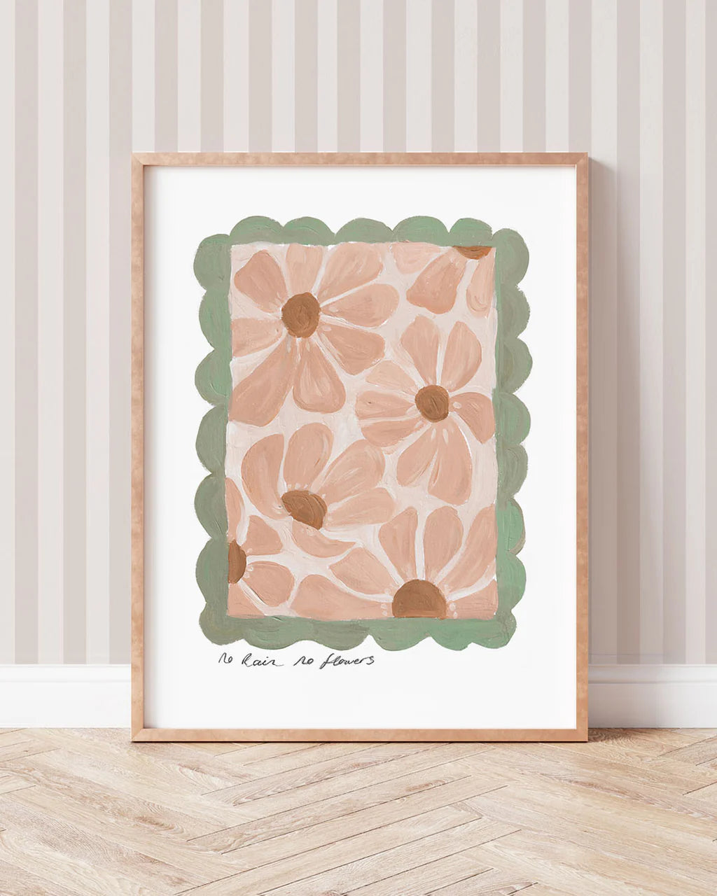 No Rain No Flowers - Daisy Art Print