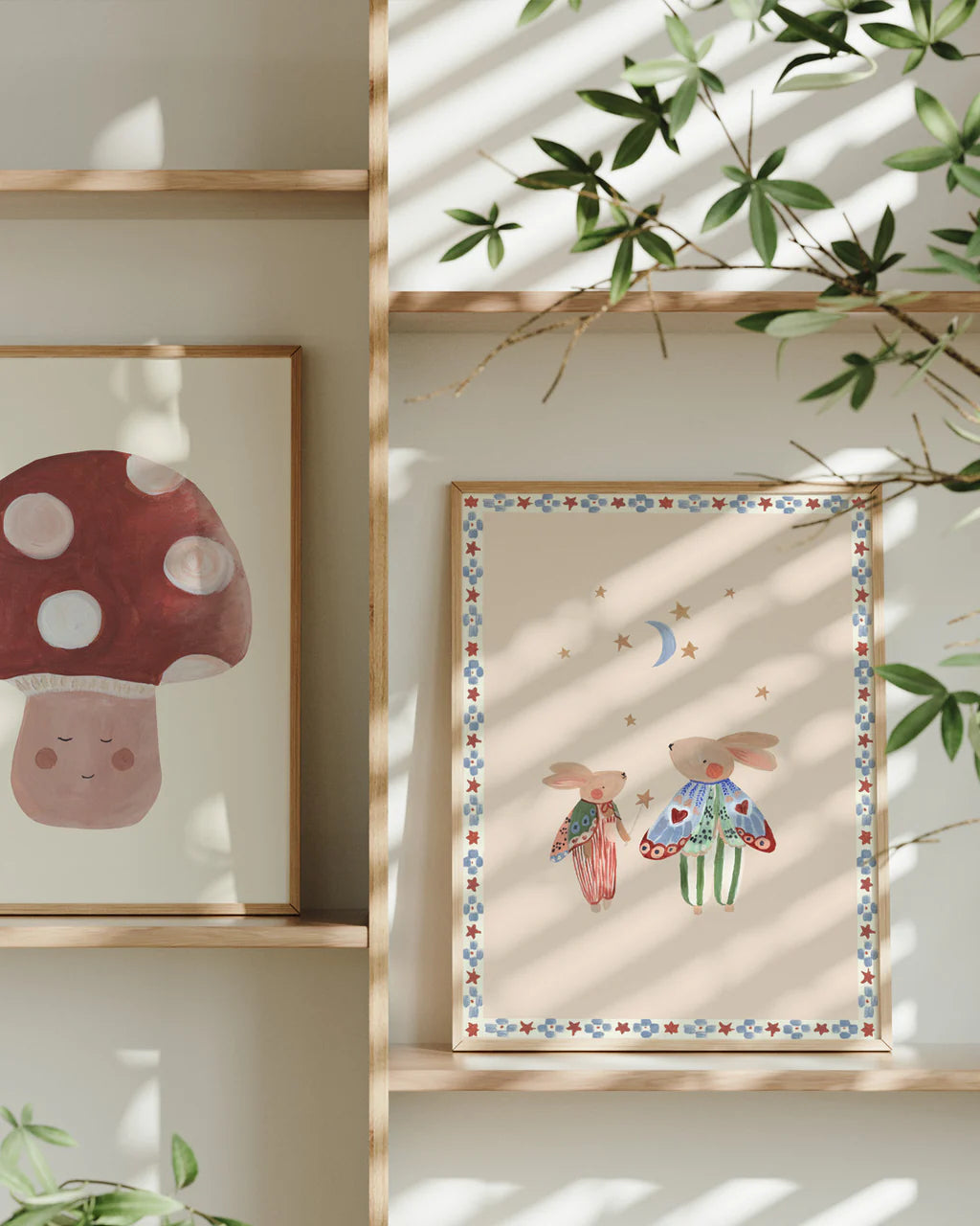 The Butterfly Bunnies - Rabbit Art Print