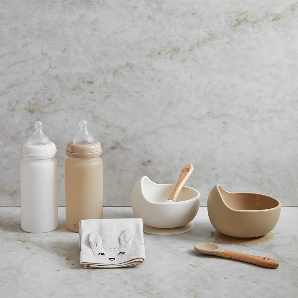 Glass Baby Bottle - Vanilla White