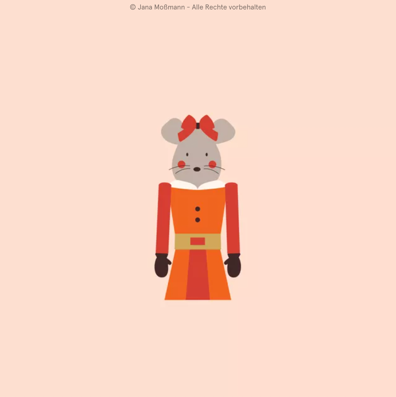 Decorative cushion, Magical Mouse Christmas Girl