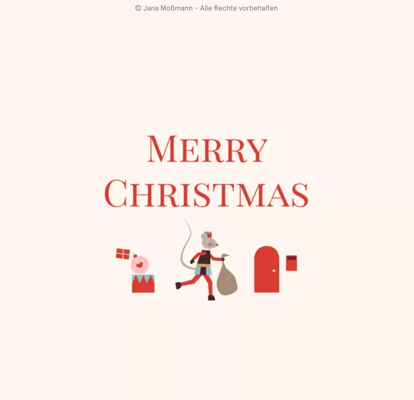 Decorative cushion, Magical Mouse Christmas Post