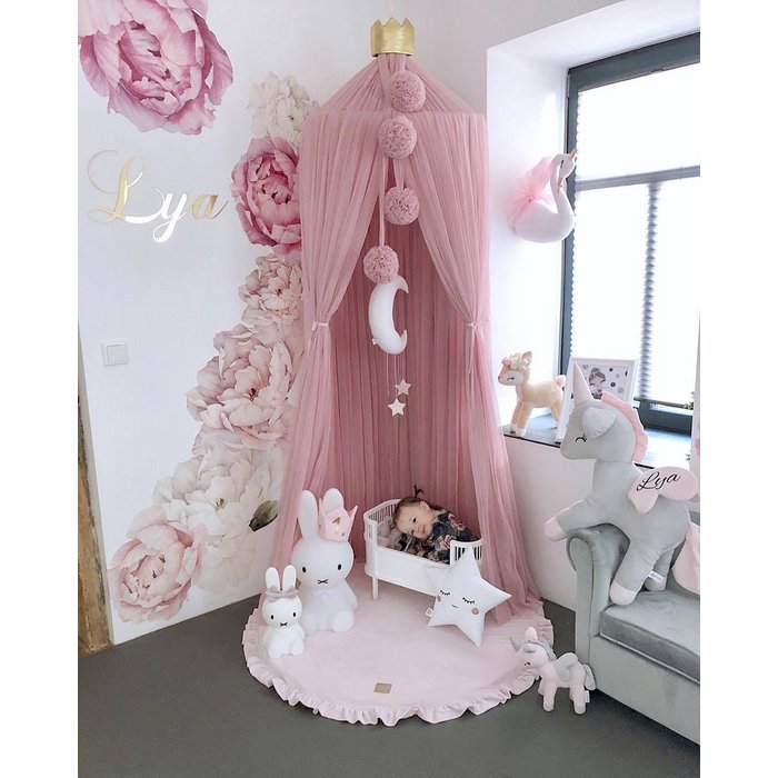 Frilled play mat - Light pink