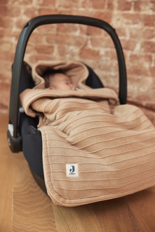 Footmuff for Car Seat Stroller Pure Knit - Biscuit