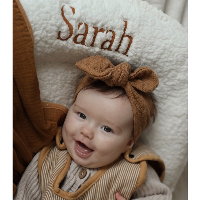 Babynest Teddy – white / personalized