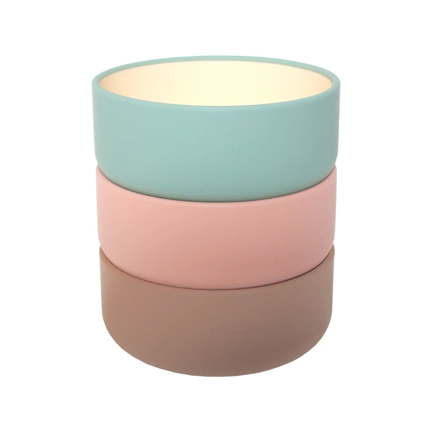 Pack of 3 Silicone Bowls in Pastel Colors