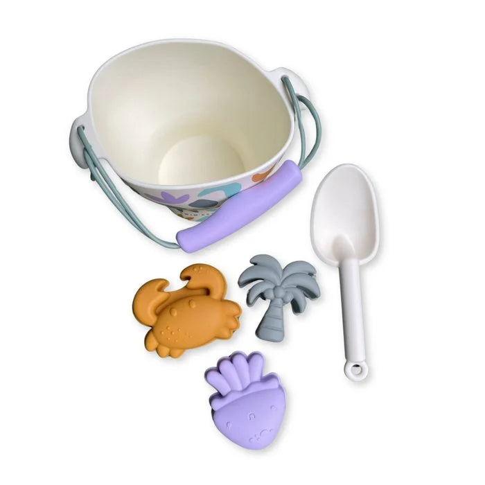 Beach Sand Bucket with Toys - Abstract