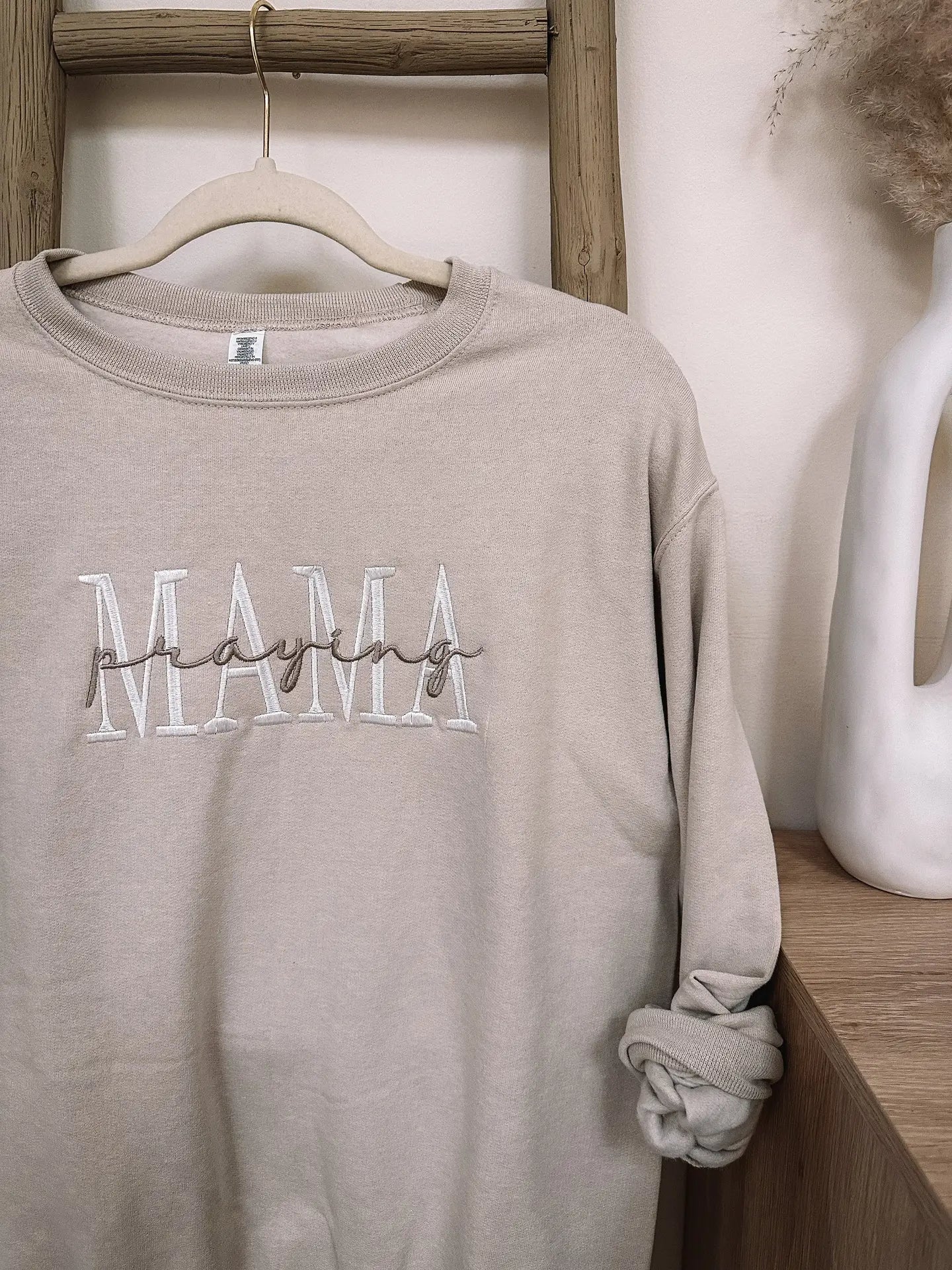 Embroidered Praying Mama Sand Sweatshirt Original