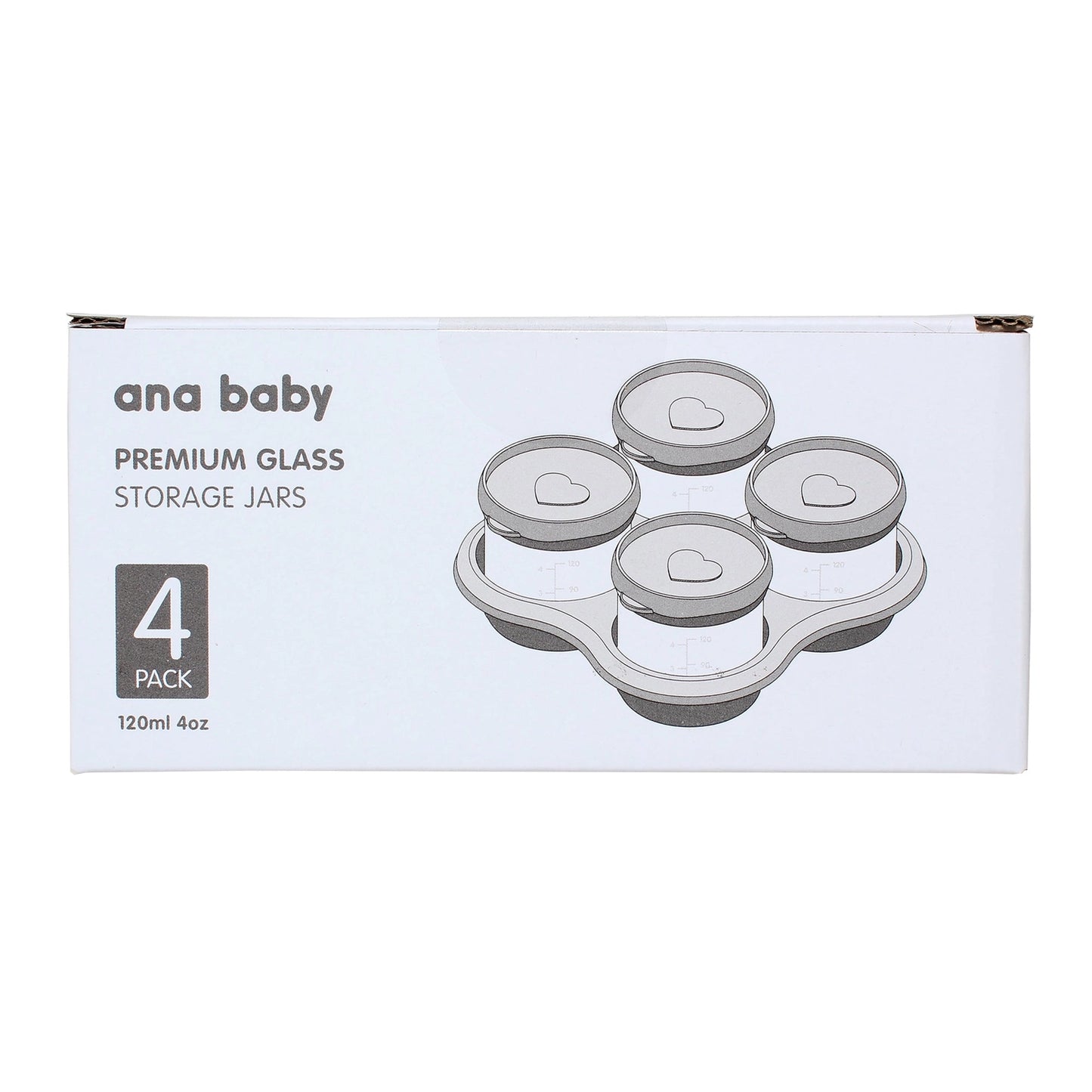 Food Storage Glass Jars (Pack of Four)