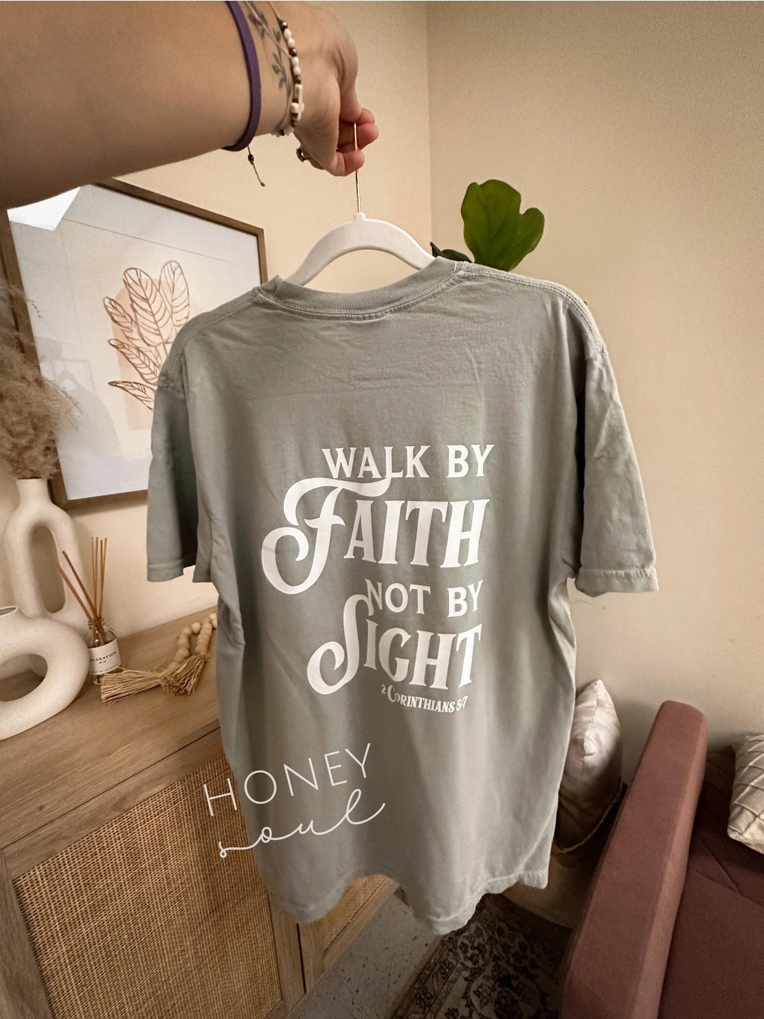 Walk By Faith Not By Sight Tee - Espresso