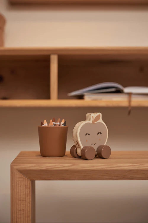 Wooden Toy Car Farm - Apple