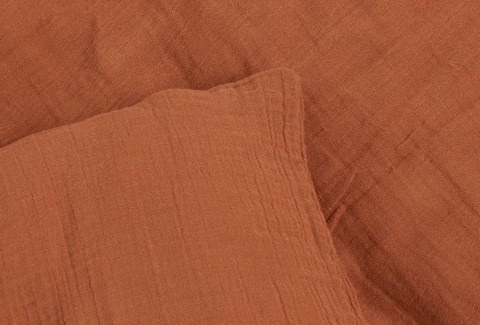 Muslin duvet cover set, Rust