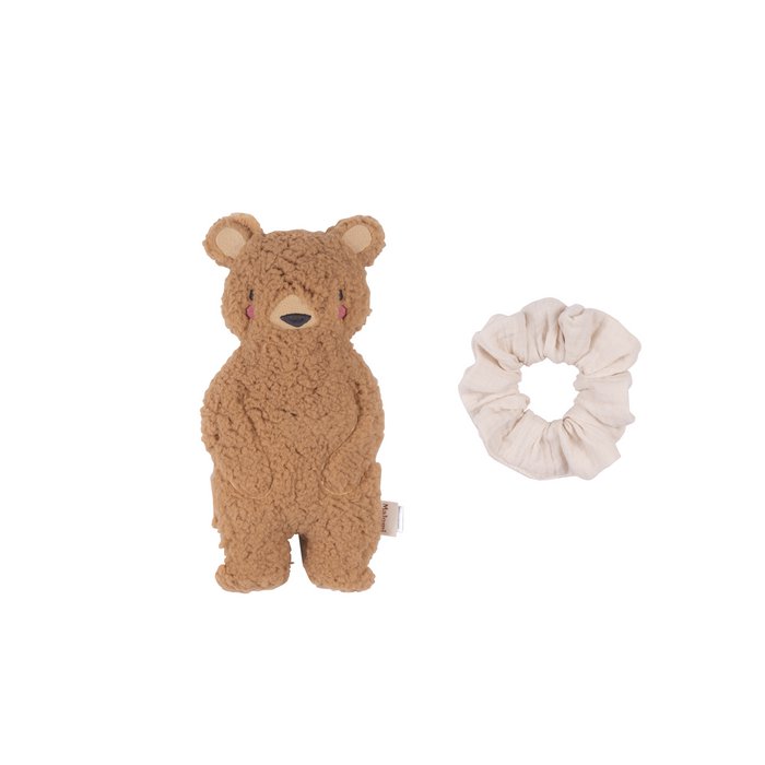 CUDDLE TOY BEAR WITH A SCRUNCHIE
