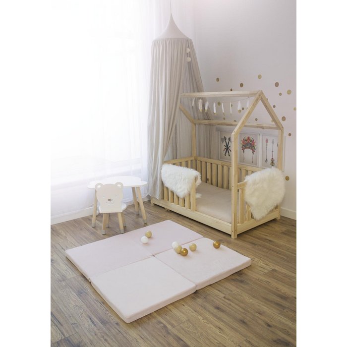 Square play mat - Light pink