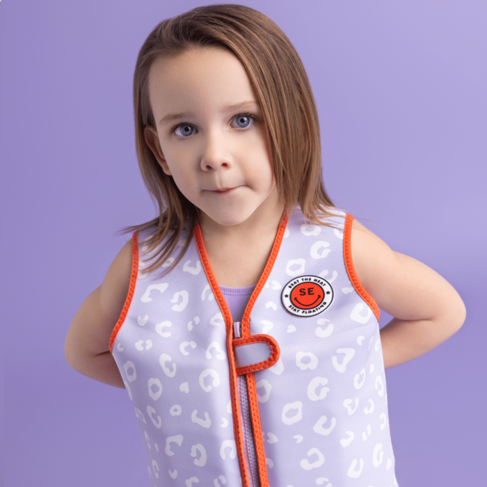 Life jacket Lilac Panther print (3-6 years)