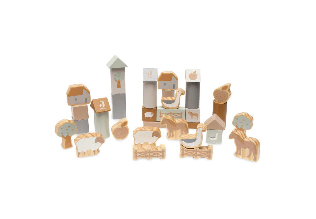 Wooden blocks set Farm