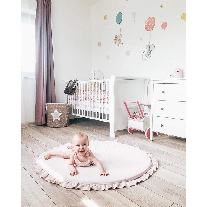 Frilled play mat - Light pink