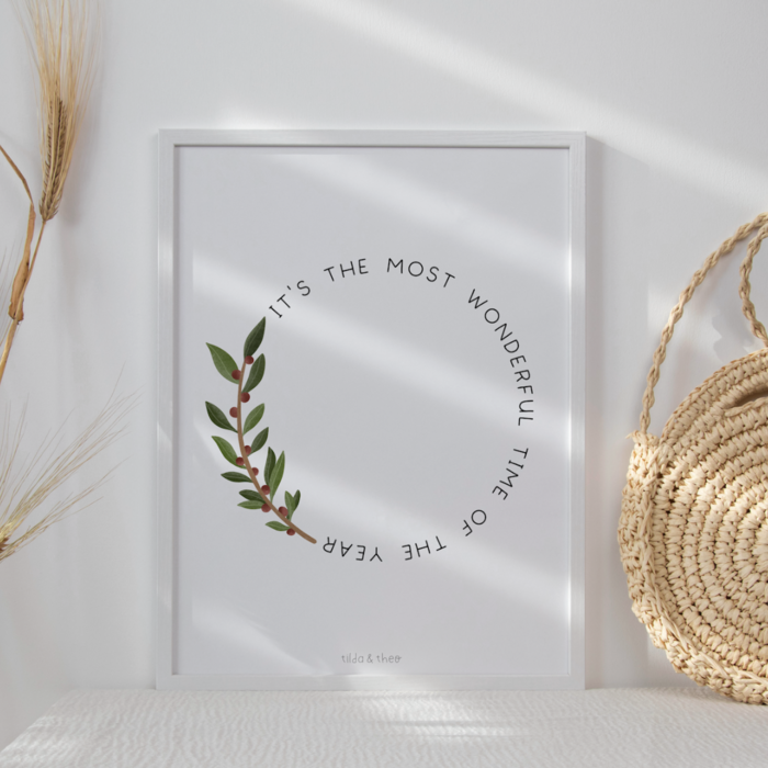 Poster Christmas Sleigh Gifts - Art Print Winter