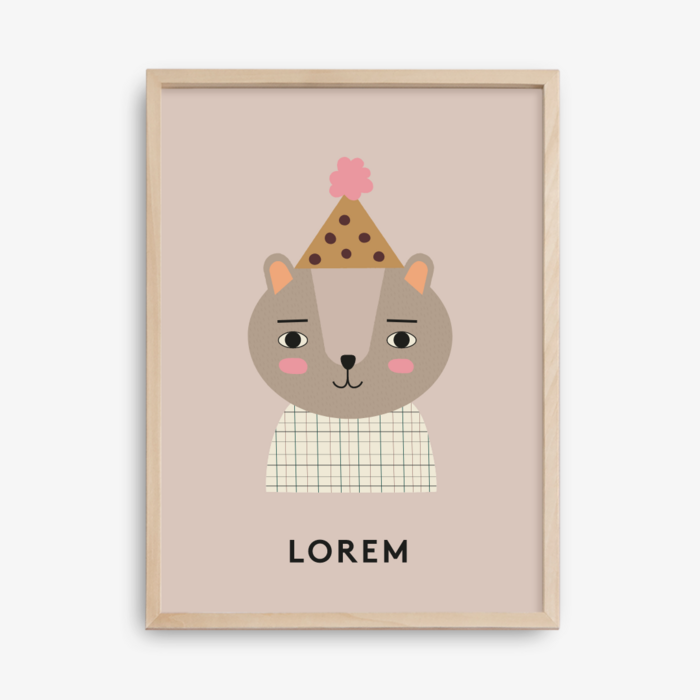 Baby Bear Lorem Poster