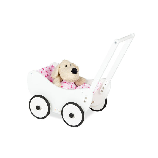 Doll’s pram 'Trixi', white, 2 parts