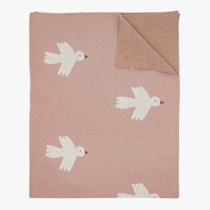 Mini Blanket Little Birdie, Blush
