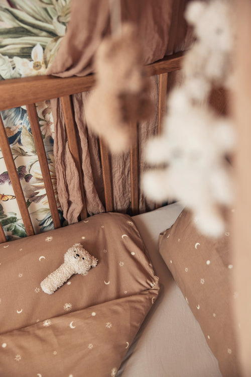 Duvet Cover Set Cot Stargaze - Biscuit