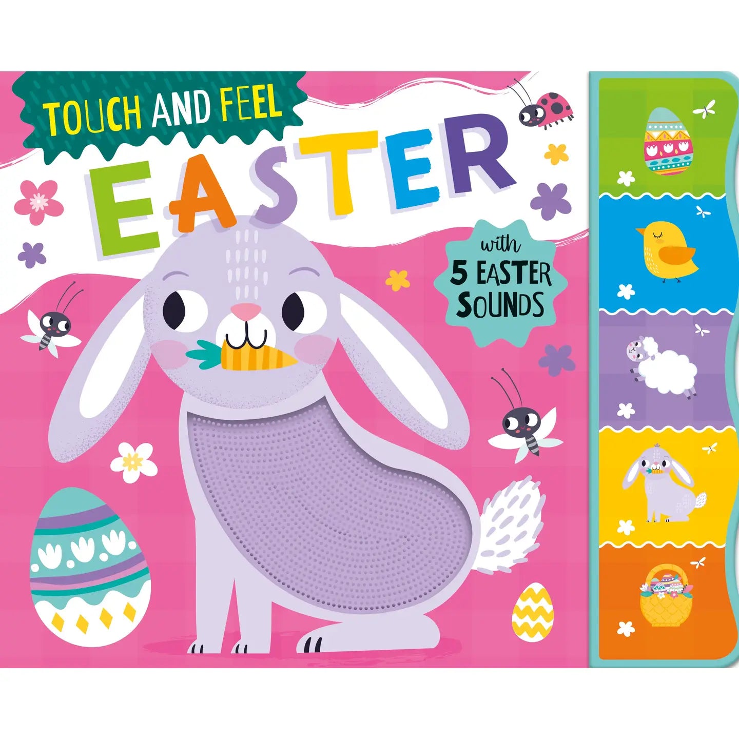Touch & Feel Easter Silicone Sound Book - Tactile Fun For Children Aged 3 Years Upward – 5 Sound Buttons To Press and Play