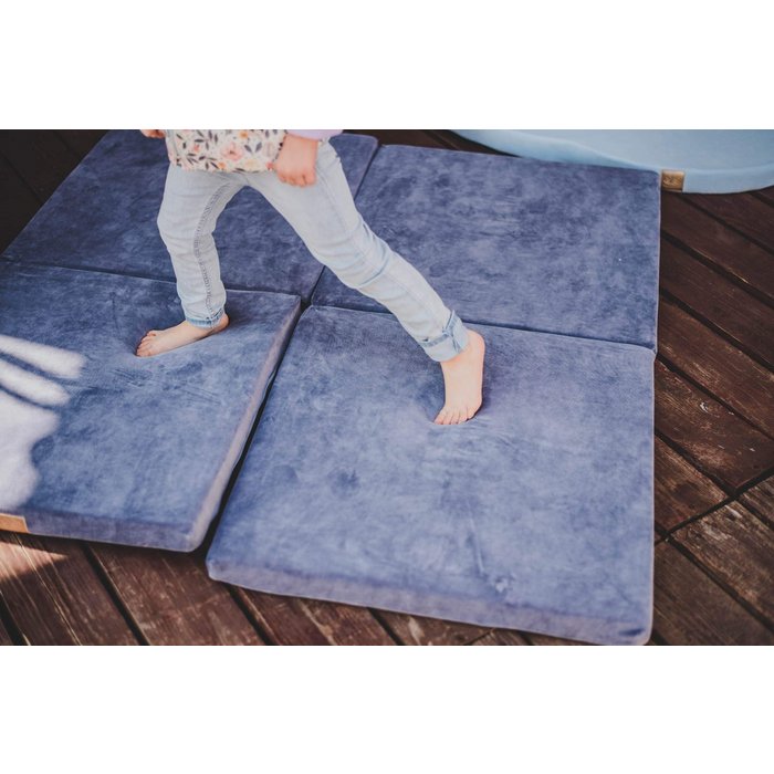 Square play mat - Gray blue