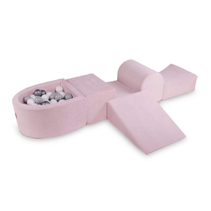 Foam Playset with ball pit including 100 Balls: Light Pink