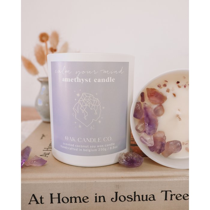 Calm Your Mind Amethyst - Soy Wax Candle