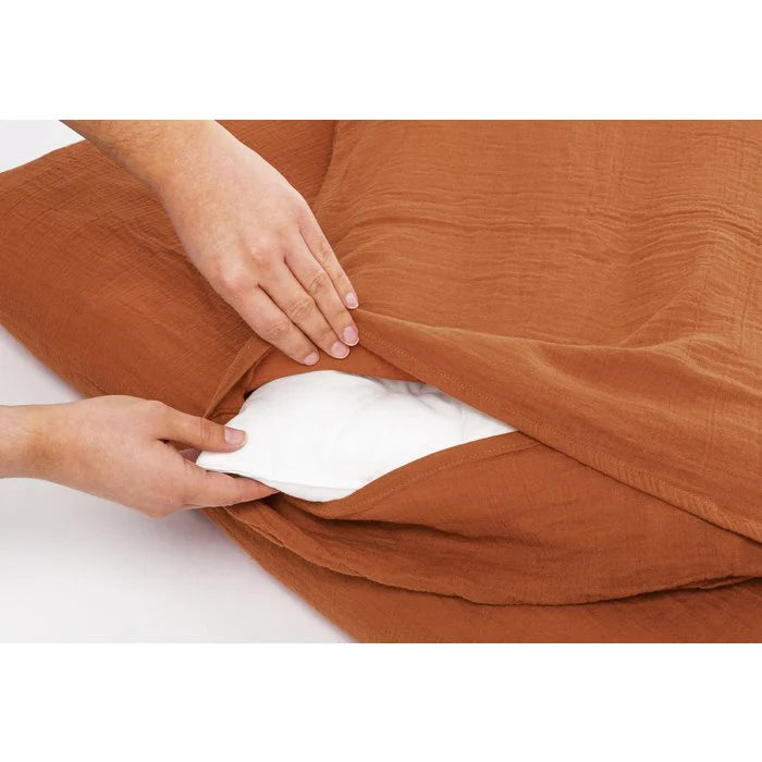 Muslin duvet cover set, Rust