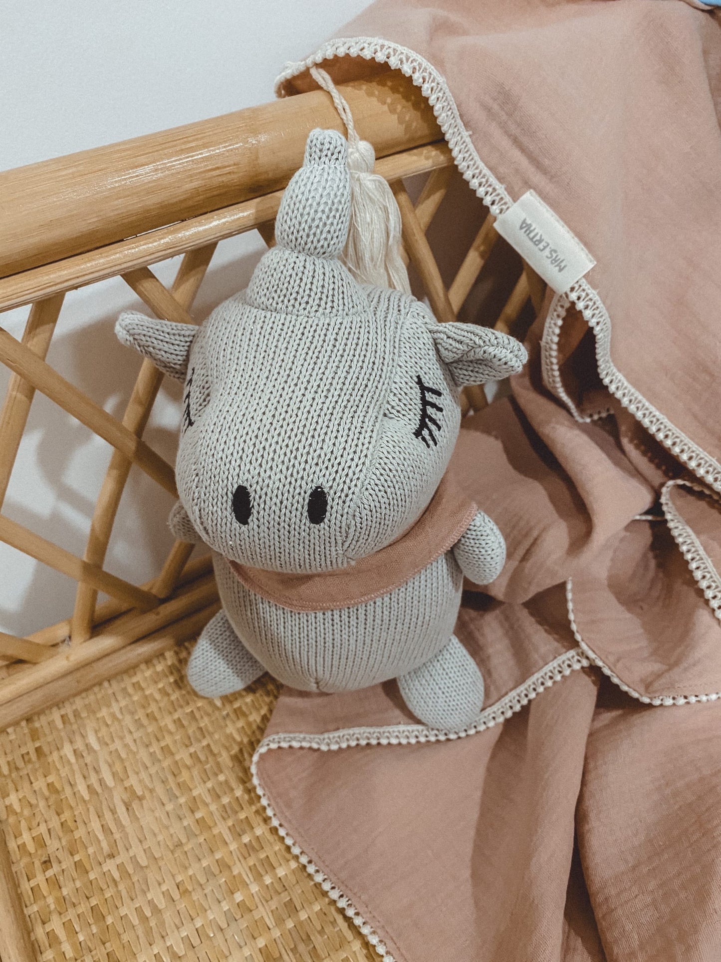 Unicorn Toy and Muslin Blanket Set - Harbor