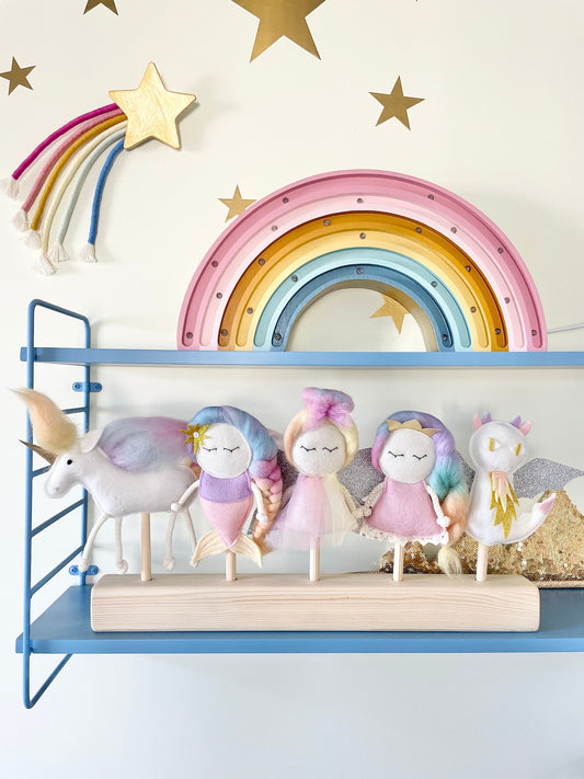 5 Puppet rainbow set Fairy Dragon Princess Unicorn Mermaid for MIMIKI puppet theatre