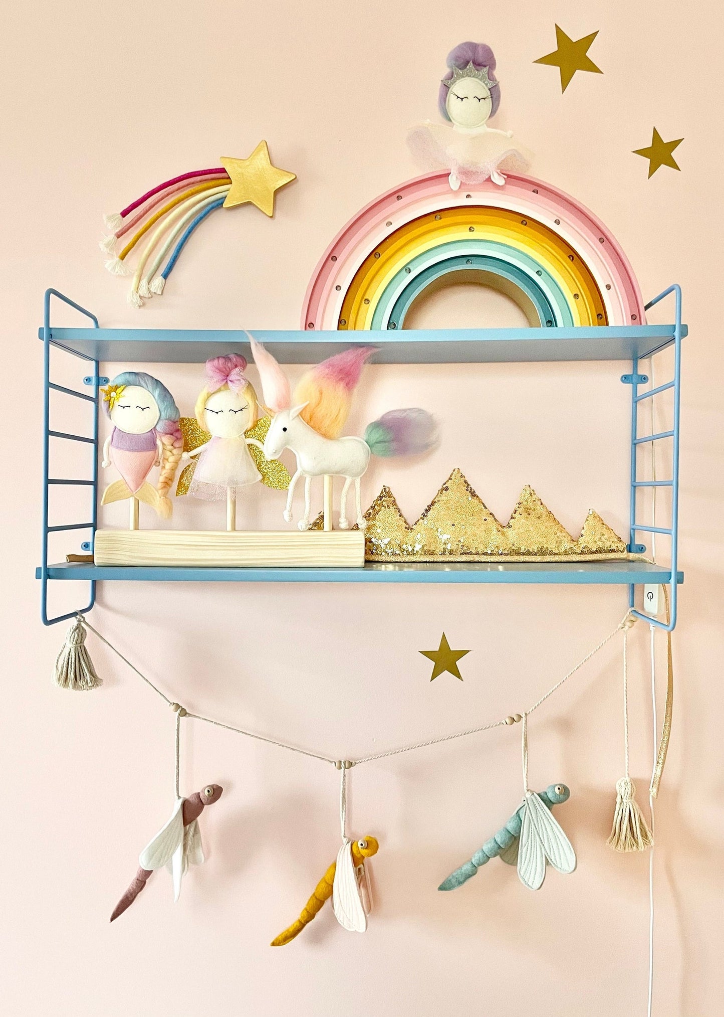Puppet rainbow 3 set Fairy Gold Unicorn Mermaid for MIMIKI puppet theatre