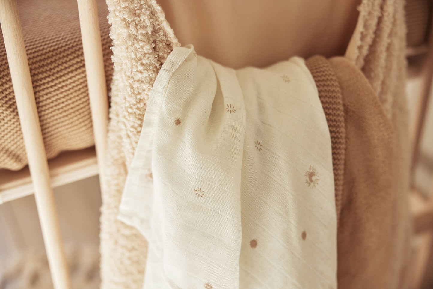 Swaddle Muslin 115x115cm Stargaze Biscuit (2pack)