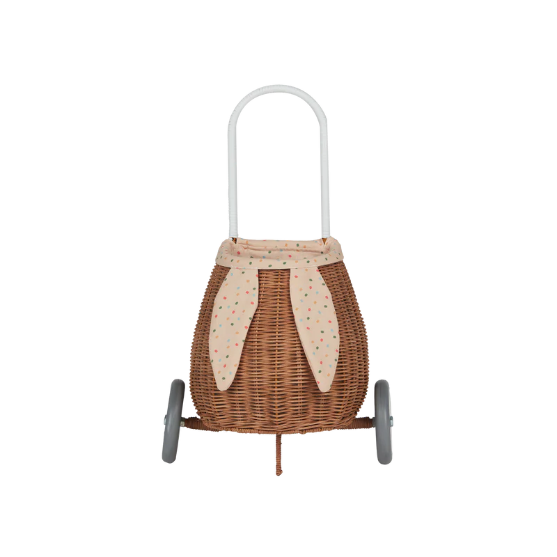 Rattan Bunny Luggy with removable lining - gumdrop
