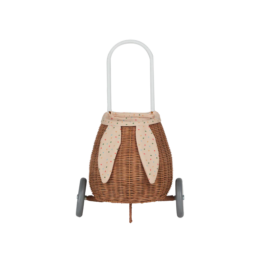 Rattan Bunny Luggy with removable lining - gumdrop