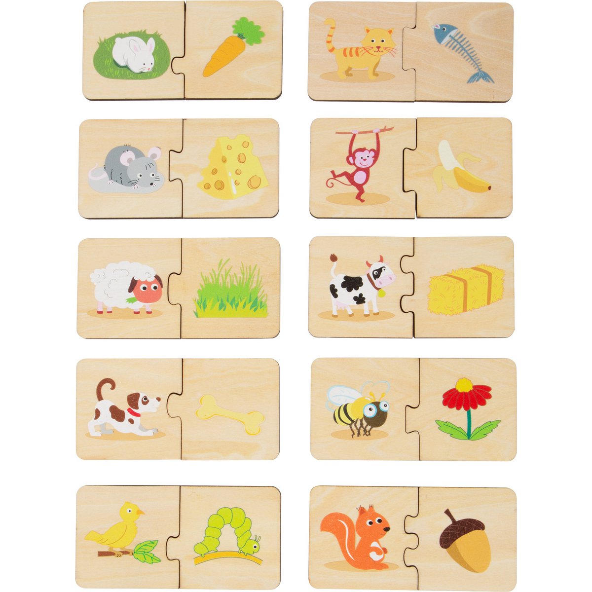 Feeding Animals Wooden Puzzle