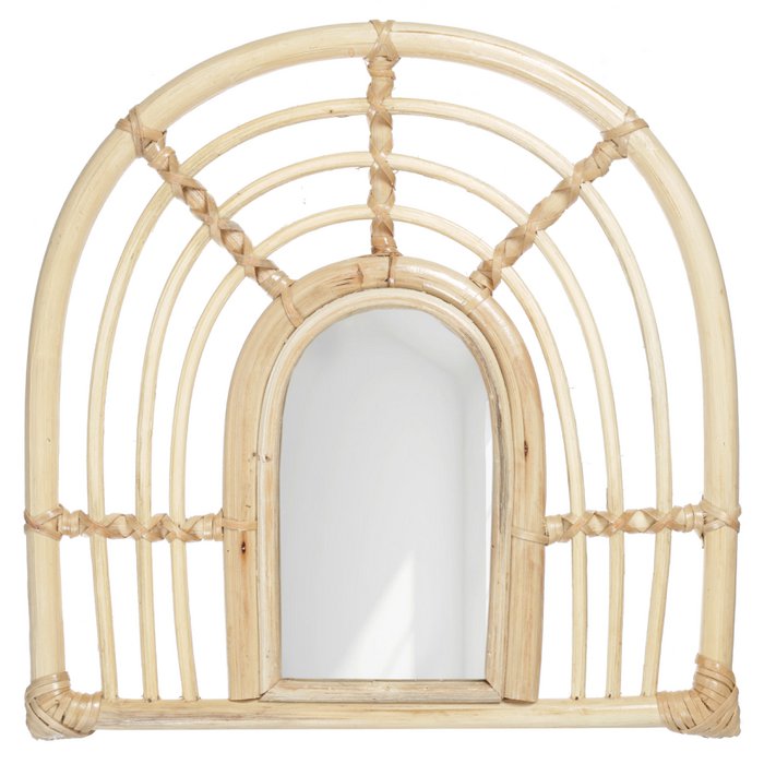Rattan Mirror Rainbow